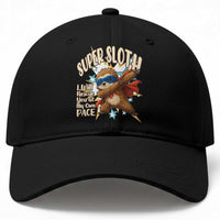 Super Sloth I Will Rescue You Baseball Cap Funny Sloth Lover Gift