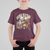 Super Sloth I Will Rescue You T Shirt For Kid Funny Sloth Lover Gift - Wonder Print Shop