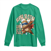 Super Sloth I Will Rescue You Long Sleeve Shirt Funny Sloth Lover Gift - Wonder Print Shop