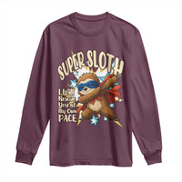 Super Sloth I Will Rescue You Long Sleeve Shirt Funny Sloth Lover Gift - Wonder Print Shop