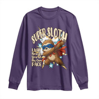 Super Sloth I Will Rescue You Long Sleeve Shirt Funny Sloth Lover Gift - Wonder Print Shop