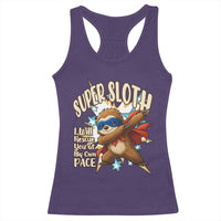 Super Sloth I Will Rescue You Racerback Tank Top Funny Sloth Lover Gift - Wonder Print Shop