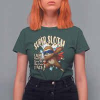 Super Sloth I Will Rescue You T Shirt For Women Funny Sloth Lover Gift - Wonder Print Shop