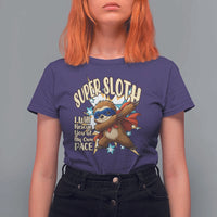 Super Sloth I Will Rescue You T Shirt For Women Funny Sloth Lover Gift - Wonder Print Shop