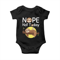 Nope Not Today Baby Onesie Funny Sloth Lover Gift - Wonder Print Shop