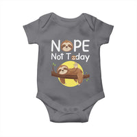 Nope Not Today Baby Onesie Funny Sloth Lover Gift - Wonder Print Shop