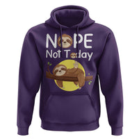 Nope Not Today Hoodie Funny Sloth Lover Gift - Wonder Print Shop