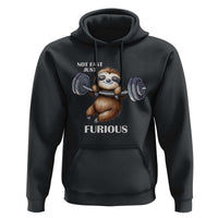 Funny Gym Sloth Hoodie Not Fast Just Furious - Wonder Print Shop