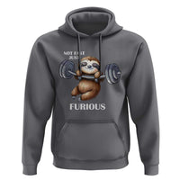 Funny Gym Sloth Hoodie Not Fast Just Furious - Wonder Print Shop