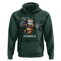 Funny Gym Sloth Hoodie Not Fast Just Furious - Wonder Print Shop