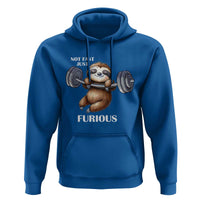 Funny Gym Sloth Hoodie Not Fast Just Furious - Wonder Print Shop