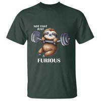 Funny Gym Sloth T Shirt Not Fast Just Furious - Wonder Print Shop