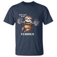 Funny Gym Sloth T Shirt Not Fast Just Furious - Wonder Print Shop