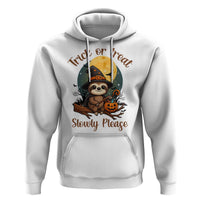Funny Halloween Sloth Hoodie Trick Or Treat Slowly Please - Wonder Print Shop