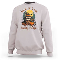 Funny Halloween Sloth Sweatshirt Trick Or Treat Slowly Please - Wonder Print Shop