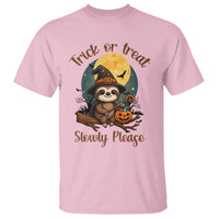 Funny Halloween Sloth T Shirt Trick Or Treat Slowly Please - Wonder Print Shop