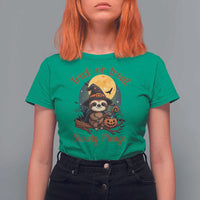 Funny Halloween Sloth T Shirt For Women Trick Or Treat Slowly Please - Wonder Print Shop