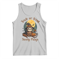 Funny Halloween Sloth Tank Top Trick Or Treat Slowly Please - Wonder Print Shop