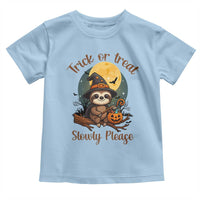 Funny Halloween Sloth Toddler T Shirt Trick Or Treat Slowly Please - Wonder Print Shop