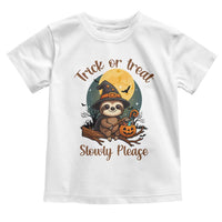 Funny Halloween Sloth Toddler T Shirt Trick Or Treat Slowly Please - Wonder Print Shop
