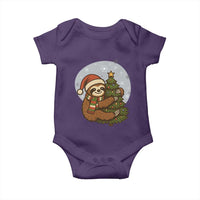 Funny Xmas Baby Onesie Slothin Around The Christmas Tree - Wonder Print Shop