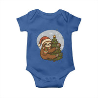 Funny Xmas Baby Onesie Slothin Around The Christmas Tree - Wonder Print Shop