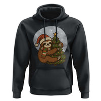 Funny Xmas Hoodie Slothin Around The Christmas Tree - Wonder Print Shop