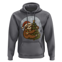 Funny Xmas Hoodie Slothin Around The Christmas Tree - Wonder Print Shop
