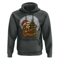 Funny Xmas Hoodie Slothin Around The Christmas Tree - Wonder Print Shop