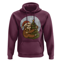 Funny Xmas Hoodie Slothin Around The Christmas Tree - Wonder Print Shop