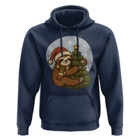 Funny Xmas Hoodie Slothin Around The Christmas Tree - Wonder Print Shop