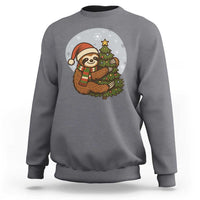 Funny Xmas Sweatshirt Slothin Around The Christmas Tree - Wonder Print Shop