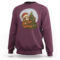 Funny Xmas Sweatshirt Slothin Around The Christmas Tree - Wonder Print Shop