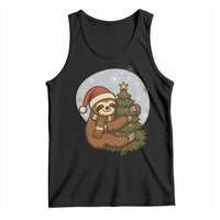 Funny Xmas Tank Top Slothin Around The Christmas Tree - Wonder Print Shop