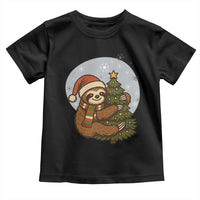 Funny Xmas Toddler T Shirt Slothin Around The Christmas Tree - Wonder Print Shop