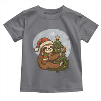 Funny Xmas Toddler T Shirt Slothin Around The Christmas Tree - Wonder Print Shop