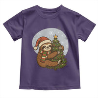Funny Xmas Toddler T Shirt Slothin Around The Christmas Tree - Wonder Print Shop