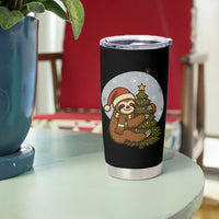 Funny Xmas Tumbler Cup Slothin Around The Christmas Tree