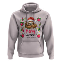 Funny Christmas Sloth Hoodie Merry Slothmas - Wonder Print Shop