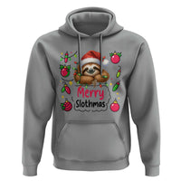 Funny Christmas Sloth Hoodie Merry Slothmas - Wonder Print Shop