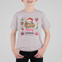 Funny Christmas Sloth T Shirt For Kid Merry Slothmas - Wonder Print Shop