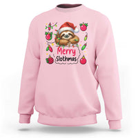 Funny Christmas Sloth Sweatshirt Merry Slothmas - Wonder Print Shop