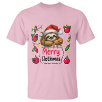 Funny Christmas Sloth T Shirt Merry Slothmas - Wonder Print Shop