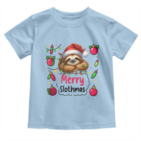Funny Christmas Sloth Toddler T Shirt Merry Slothmas - Wonder Print Shop