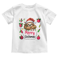 Funny Christmas Sloth Toddler T Shirt Merry Slothmas - Wonder Print Shop