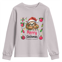 Funny Christmas Sloth Youth Sweatshirt Merry Slothmas - Wonder Print Shop