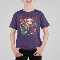 Have A Lazy Christmas T Shirt For Kid Cute Xmas Sloth - Wonder Print Shop