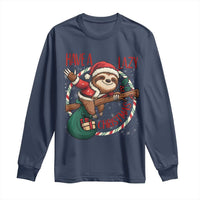 Have A Lazy Christmas Long Sleeve Shirt Cute Xmas Sloth - Wonder Print Shop