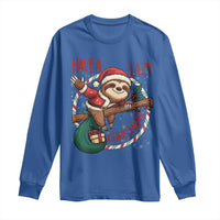 Have A Lazy Christmas Long Sleeve Shirt Cute Xmas Sloth - Wonder Print Shop