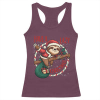 Have A Lazy Christmas Racerback Tank Top Cute Xmas Sloth - Wonder Print Shop